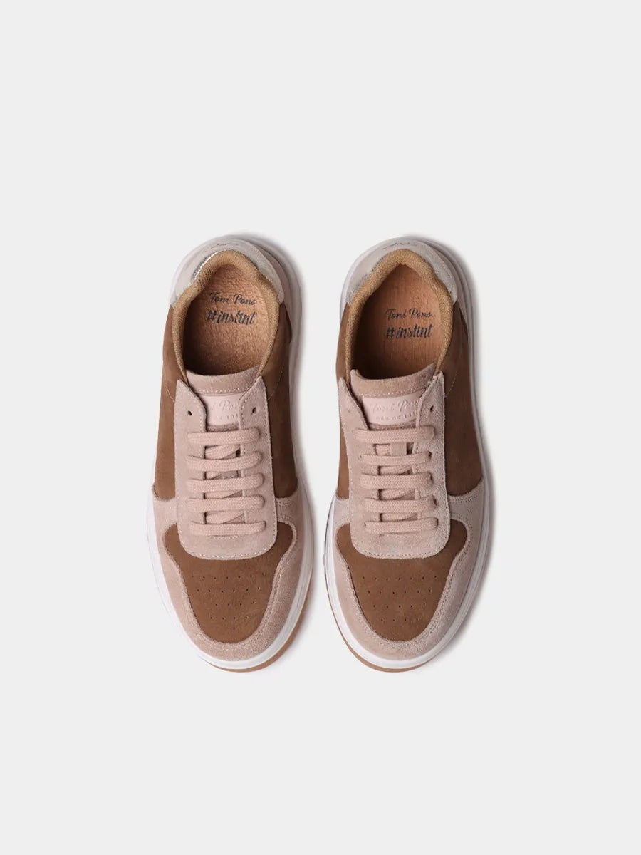 Men's sneakers with elastic laces in suede