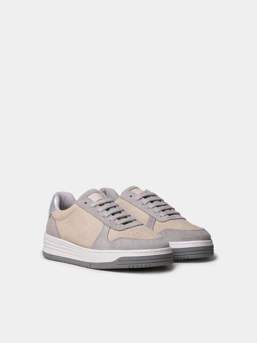Men's sneakers with elastic laces in nubuck