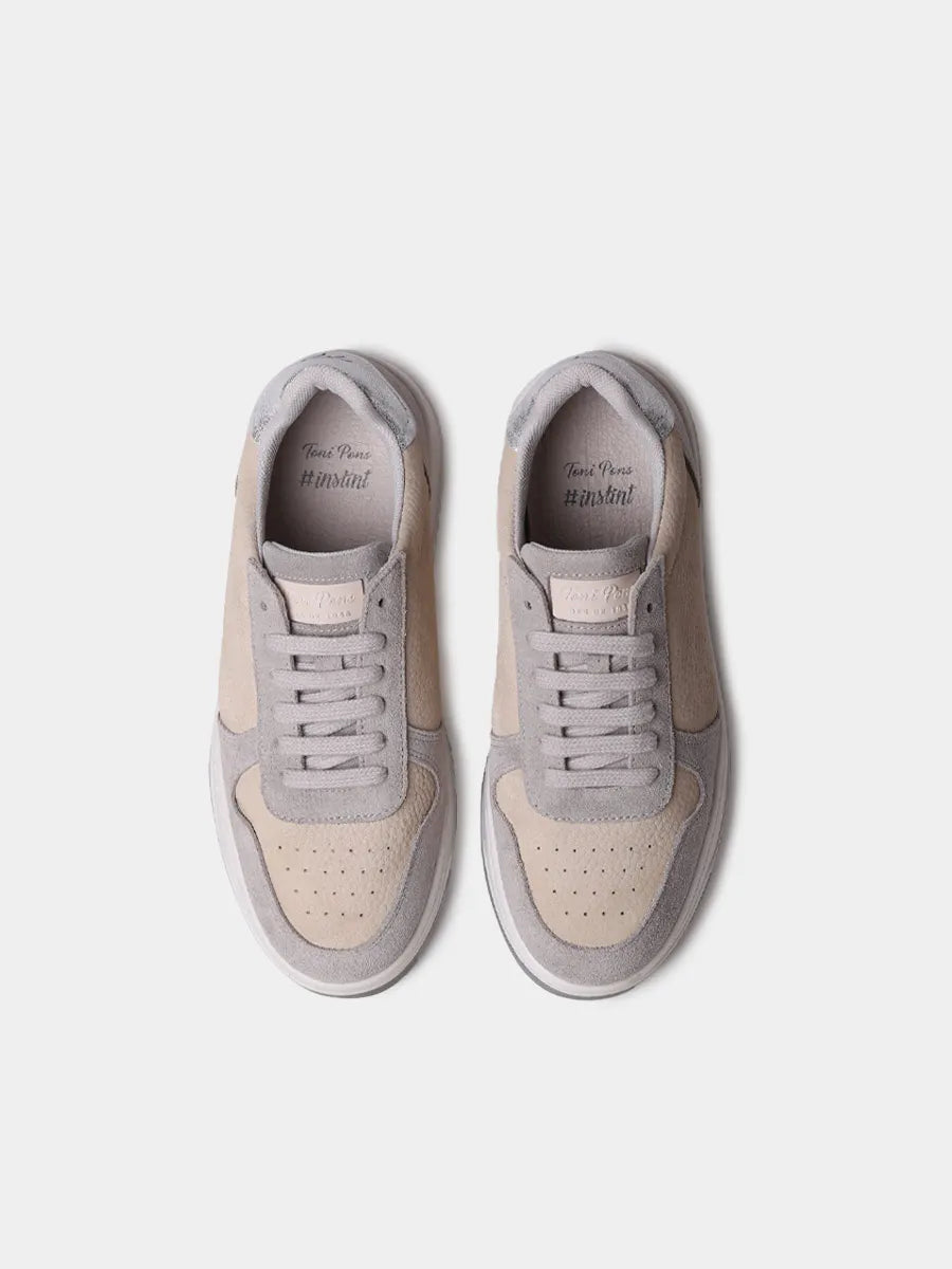 Men's sneakers with elastic laces in nubuck