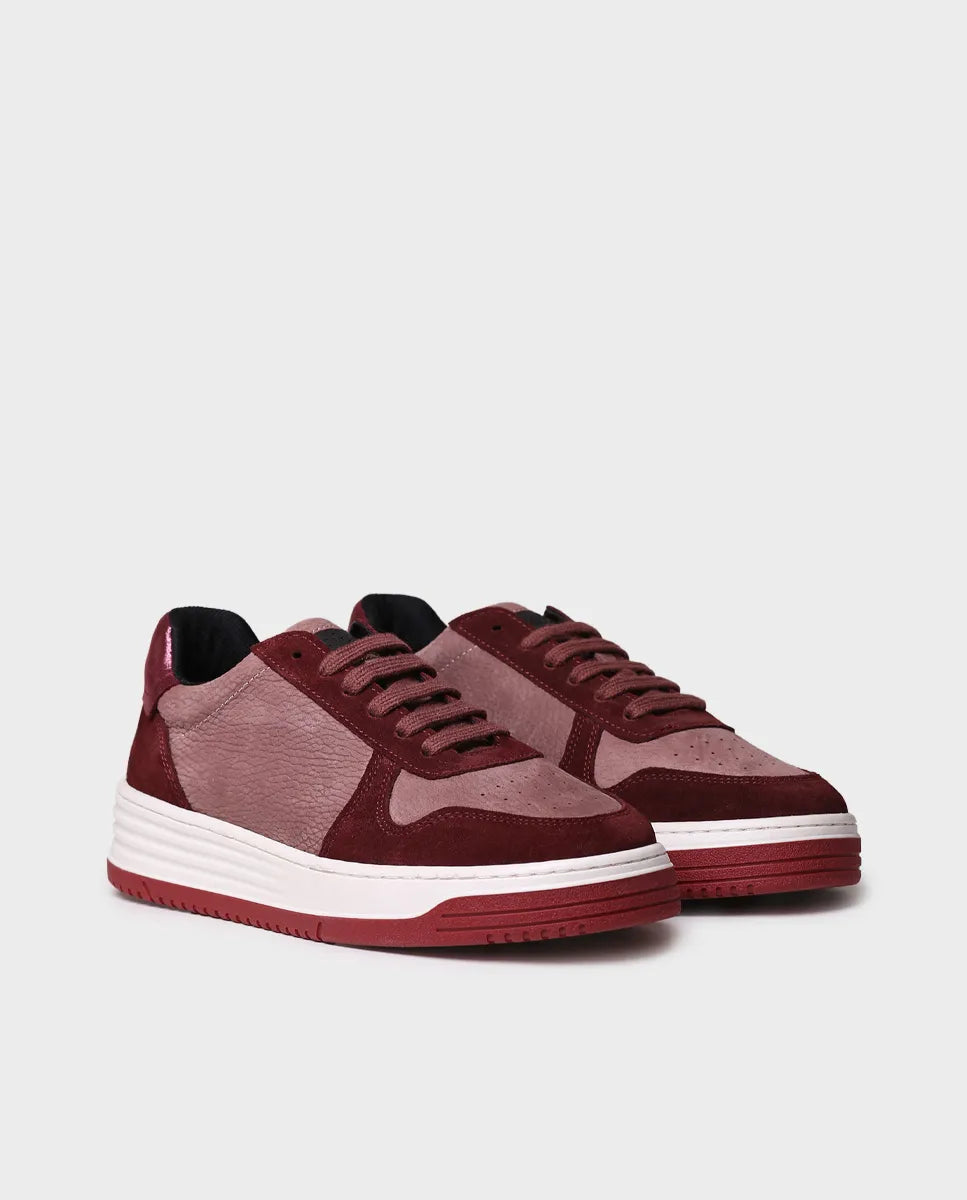 Men's sneakers with elastic laces in nubuck