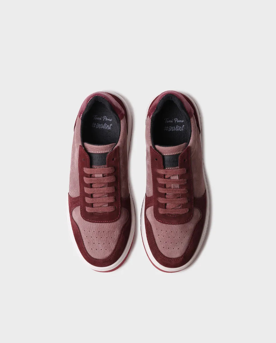 Men's sneakers with elastic laces in nubuck