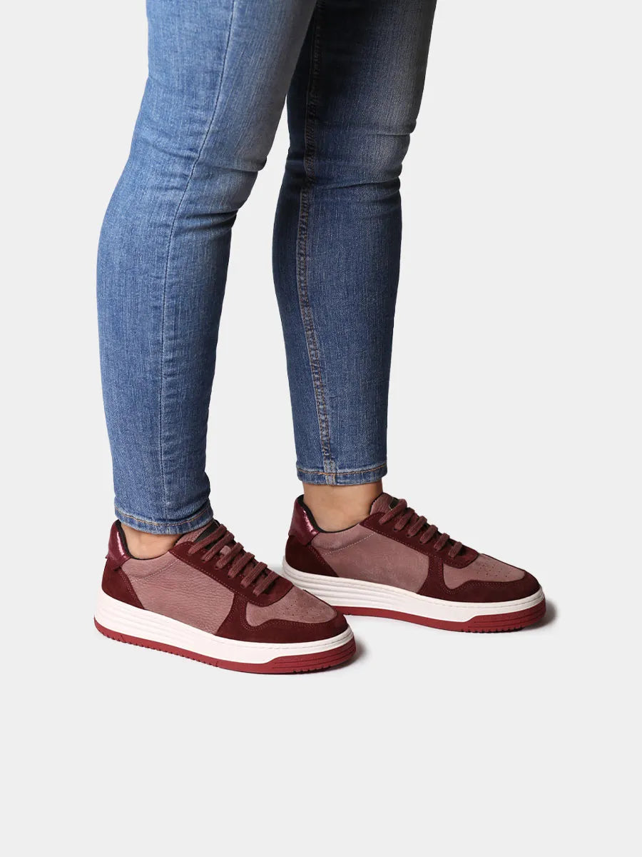 Sneakers en nobuk y serraje para mujer | AINA