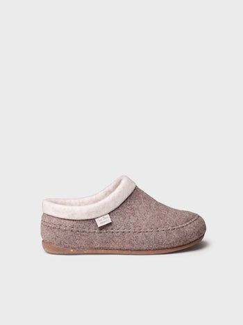 Slippers destalonadas en fieltro con cuña para mujer | ALBONS