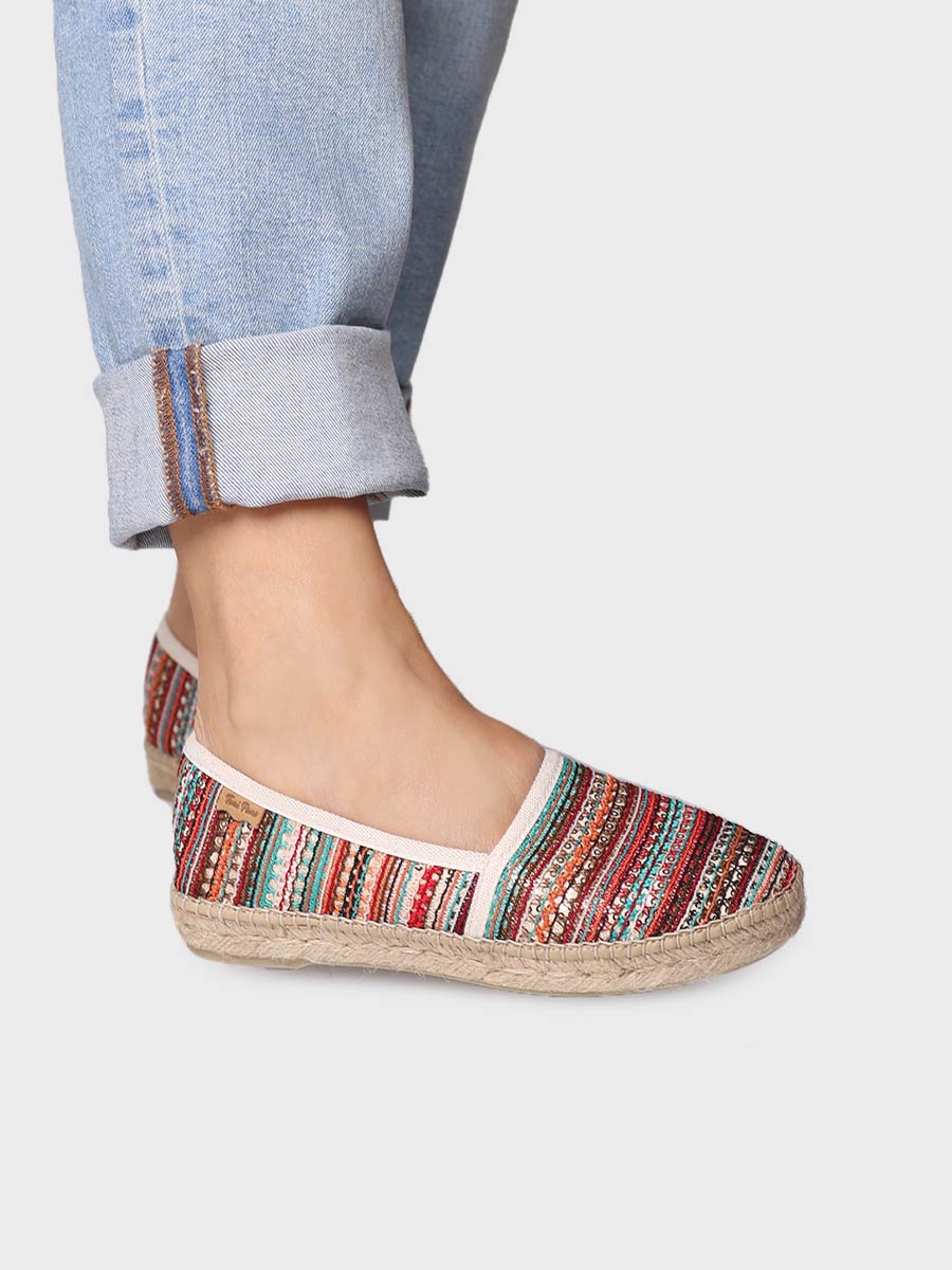 Alpargata mujer - Alpargata plana de mujer multicolor  - Toni Pons
