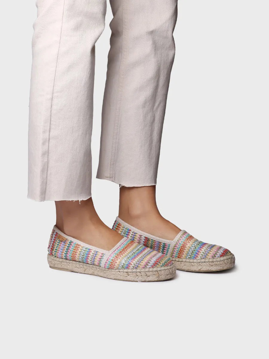 - Alpargatas planas de mujer en rafia multicolor | ALMA-MH - Toni Pons