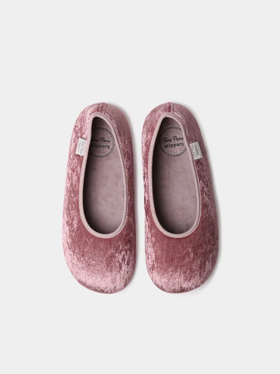 Women's backless felt slippers with wedge