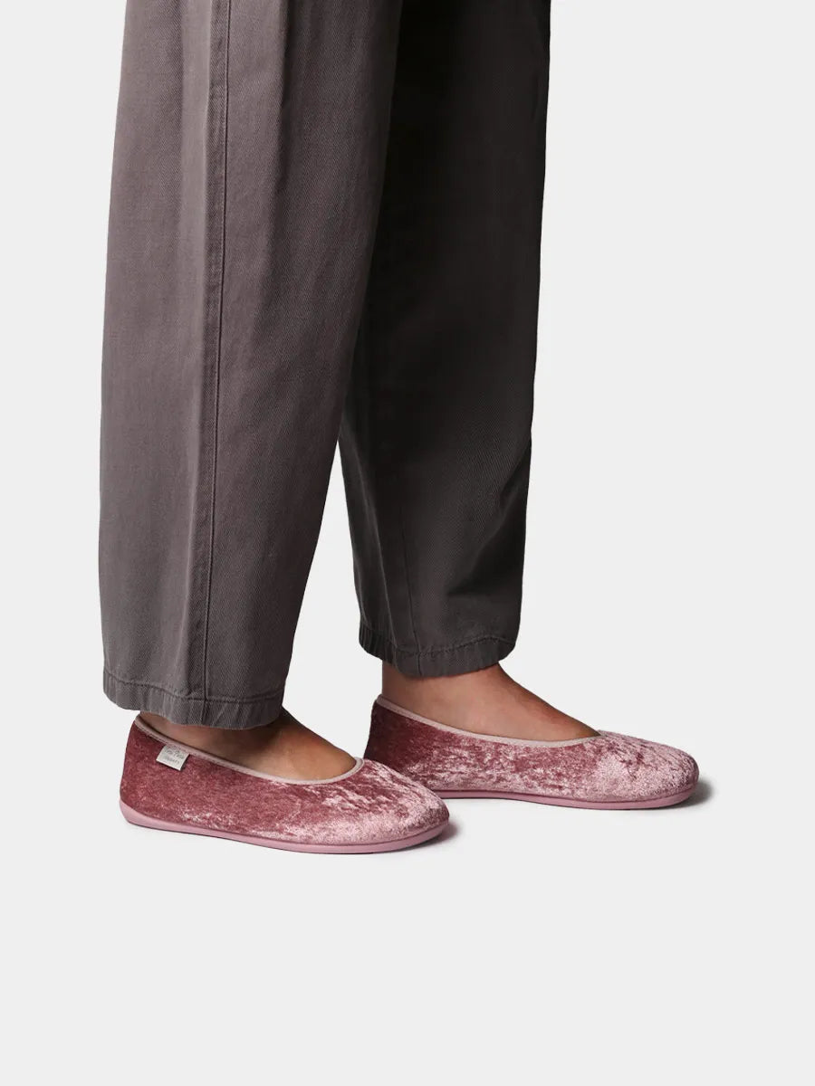 Women's backless felt slippers with wedge