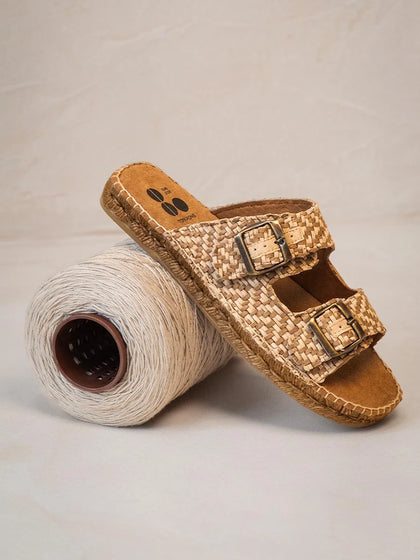- Sandalia de hombre con hebillas en piel trenzada | ANGLES80 - Toni Pons