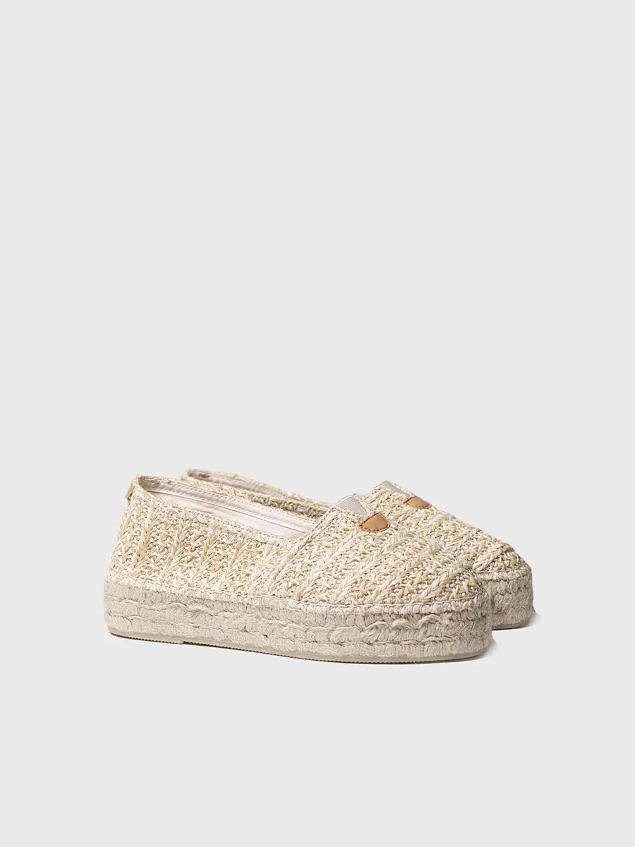 Alpargata mujer - Alpargata plana de mujer en rafia  - Toni Pons