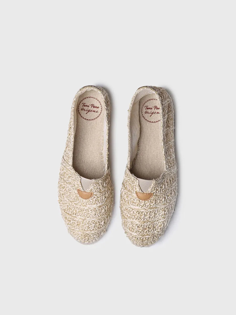 Alpargata mujer - Alpargata plana de mujer en rafia  - Toni Pons