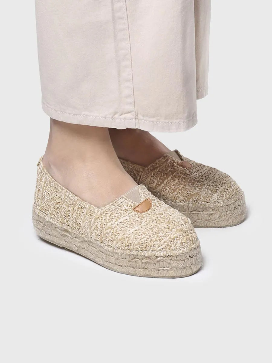 Alpargata mujer - Alpargata plana de mujer en rafia  - Toni Pons