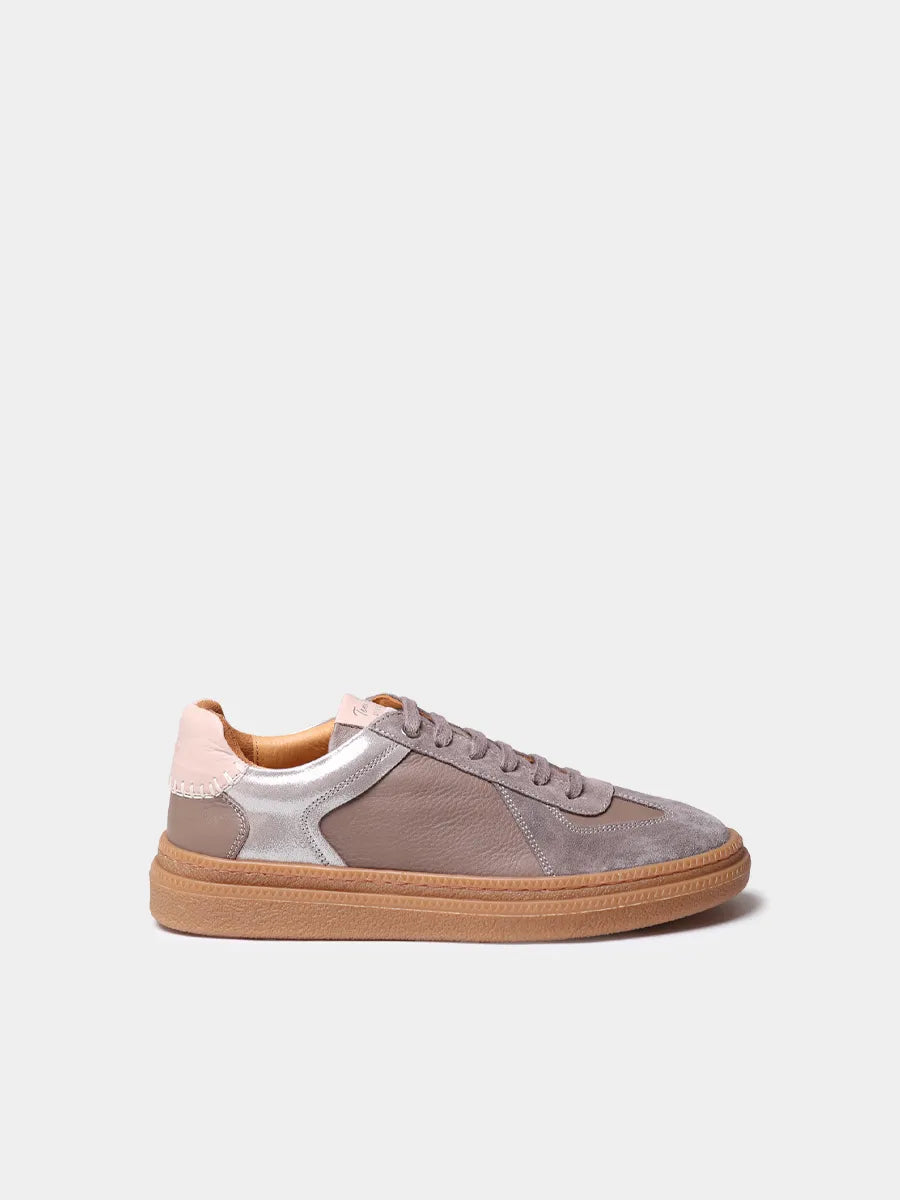 Zapatillas deportivas de piel para mujer con animal print | AUREA