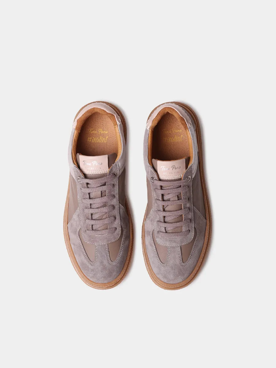 Zapatillas deportivas de piel para mujer con animal print | AUREA