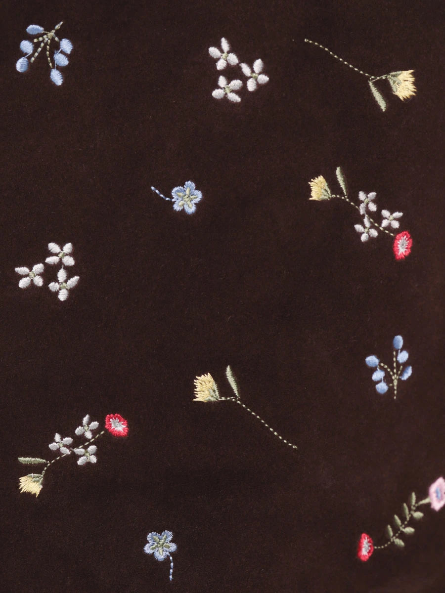 Complementos - Bolso en serraje con bordado floral colección Costa Brava | BASCARA - Toni Pons