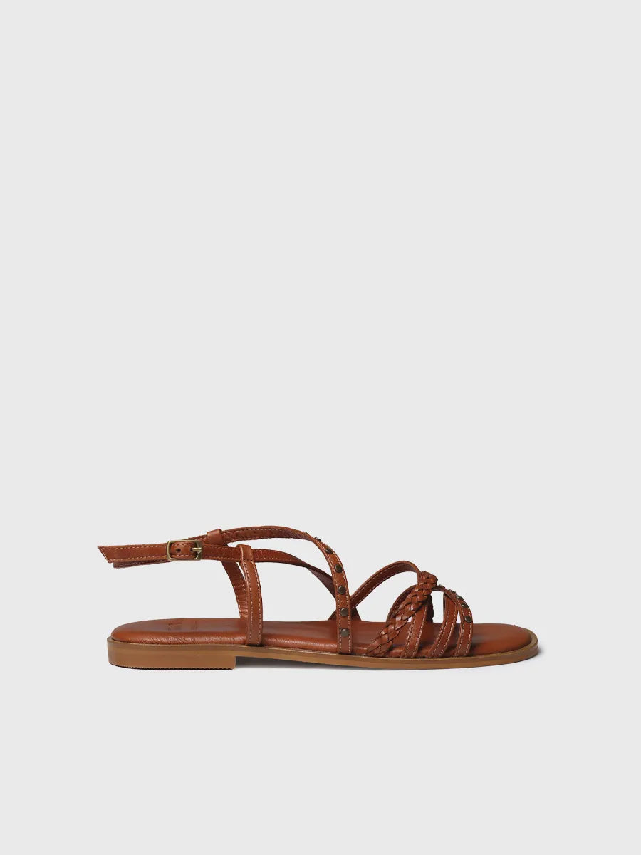 - Sandalias planas de mujer en piel con tachuelas | BERGEN - Toni Pons