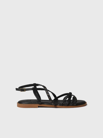 - Sandalias planas de mujer en piel con tachuelas | BERGEN - Toni Pons