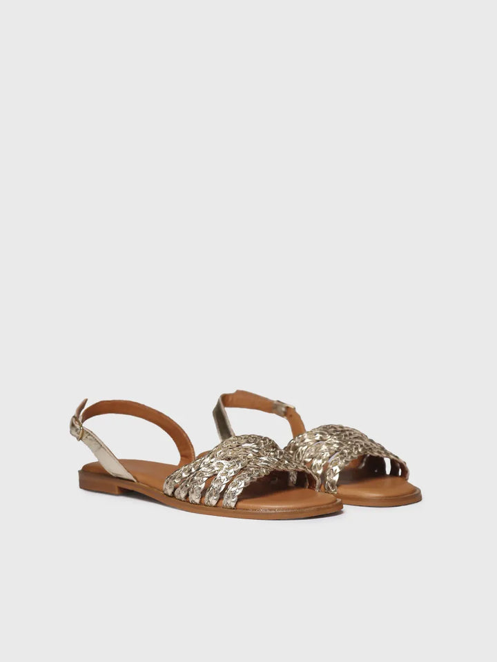 - Sandalias planas de mujer en piel trenzada | BERNA - Toni Pons