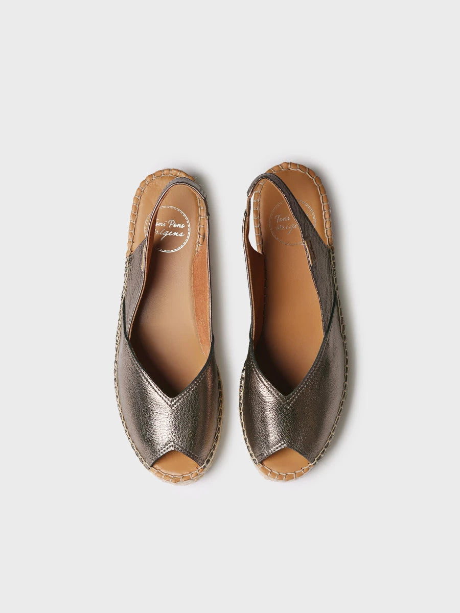 - Alpargata peep toe de mujer con cuña en piel | BERNIA-P - Toni Pons