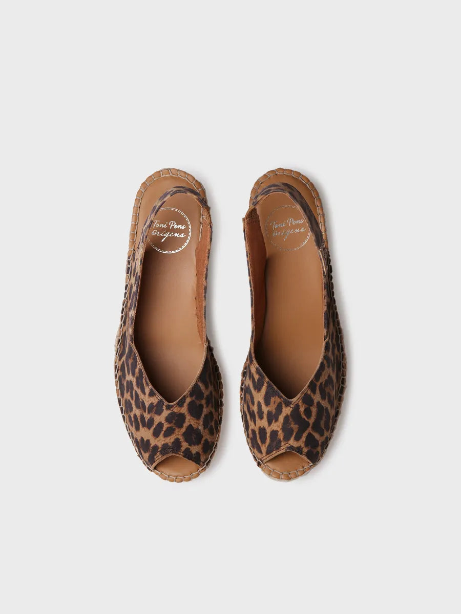 alpargatas mujer - Alpargata peep toe de mujer con cuña en piel | BERNIA-P - Toni Pons