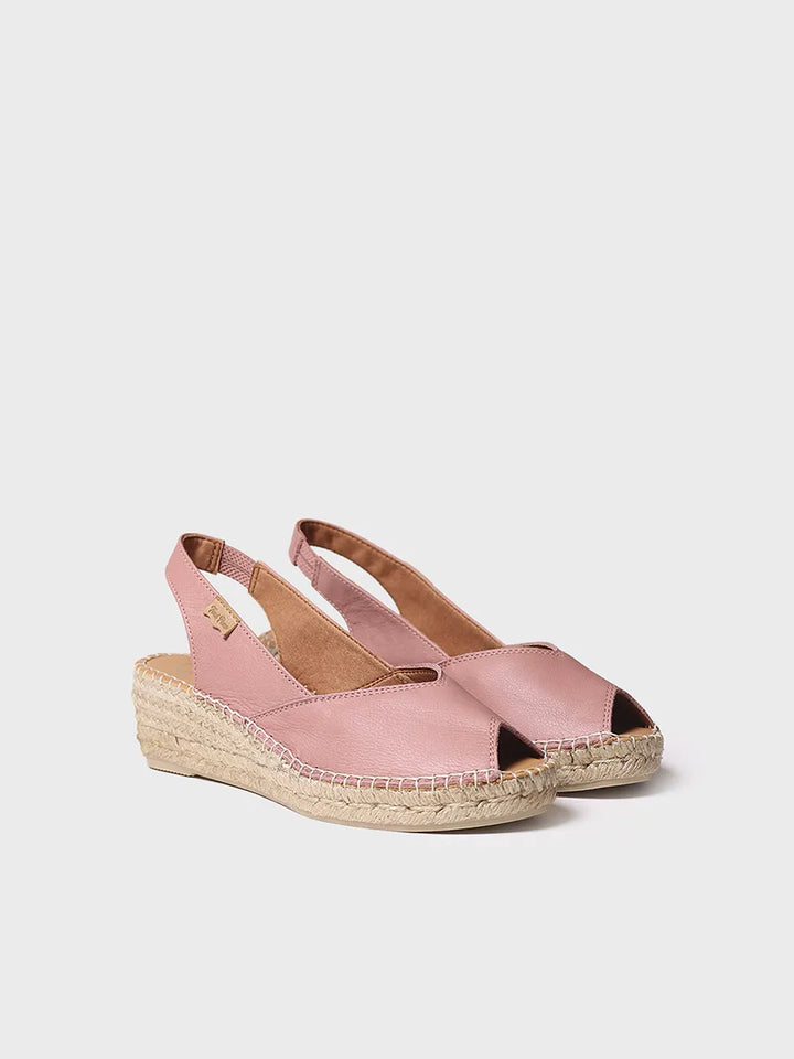 - Alpargata peep toe de mujer con cuña en piel | BERNIA-P - Toni Pons