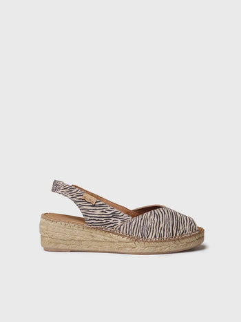 - Alpargatas de cuña de mujer en piel animal print | BERNIA-ZB - Toni Pons