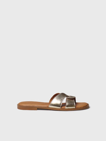 - Sandalias planas de mujer en piel metalizada | BRESCIA - Toni Pons