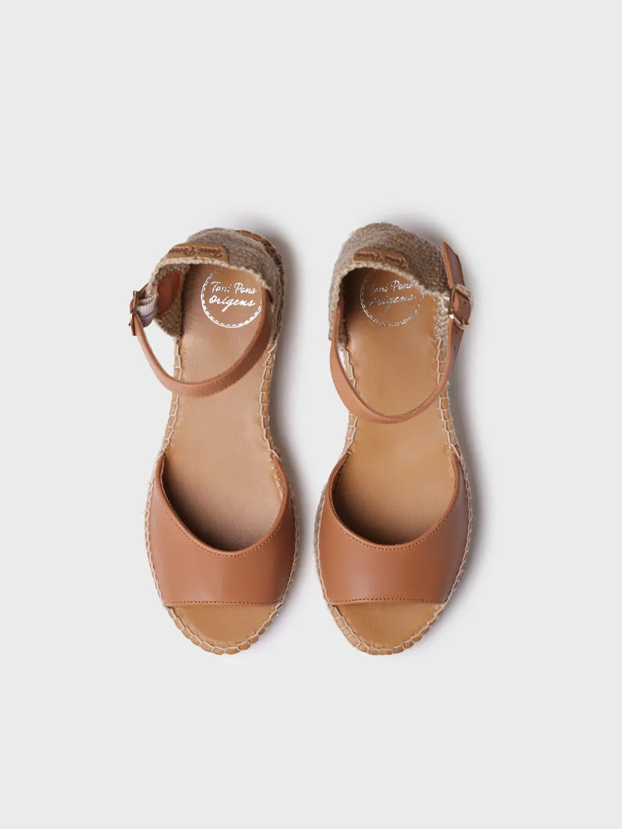 alpargatas mujer - Alpargata abierta de mujer con cuña baja | BRIELLA-P  - Toni Pons