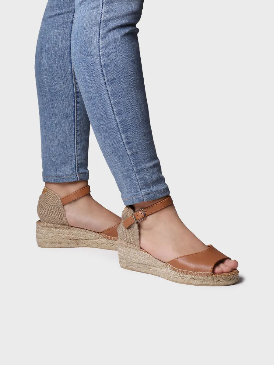 alpargatas mujer - Alpargata abierta de mujer con cuña baja | BRIELLA-P  - Toni Pons