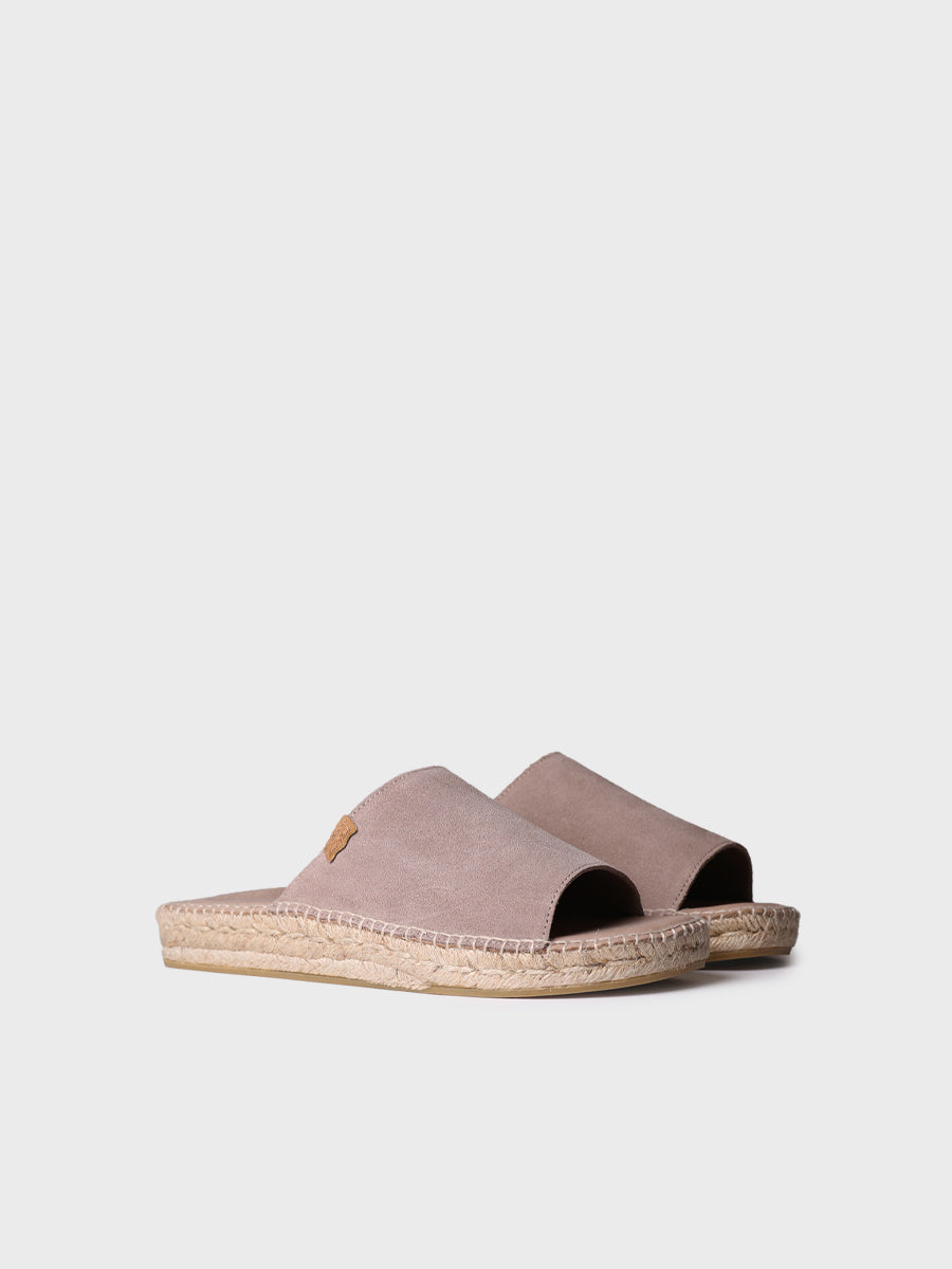 Espadrille ouverte pour homme en croûte de cuir - BRU