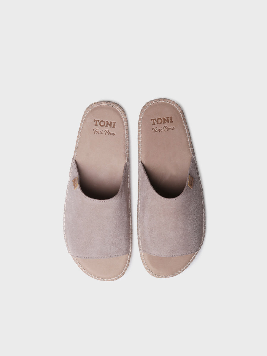 Espadrille ouverte pour homme en croûte de cuir - BRU