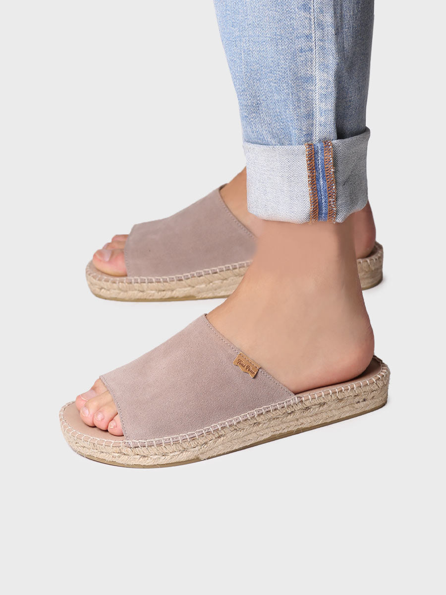 Espadrille ouverte pour homme en croûte de cuir - BRU