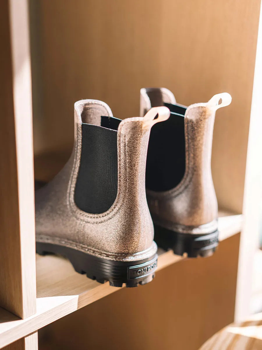 botines mujer - Botín de agua con efecto purpurina para mujer tipo Chelsea | CANNES  - Toni Pons