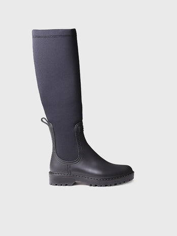 botas mujer - Bota alta de agua para mujer en goma y licra | CARDIFF - Toni Pons