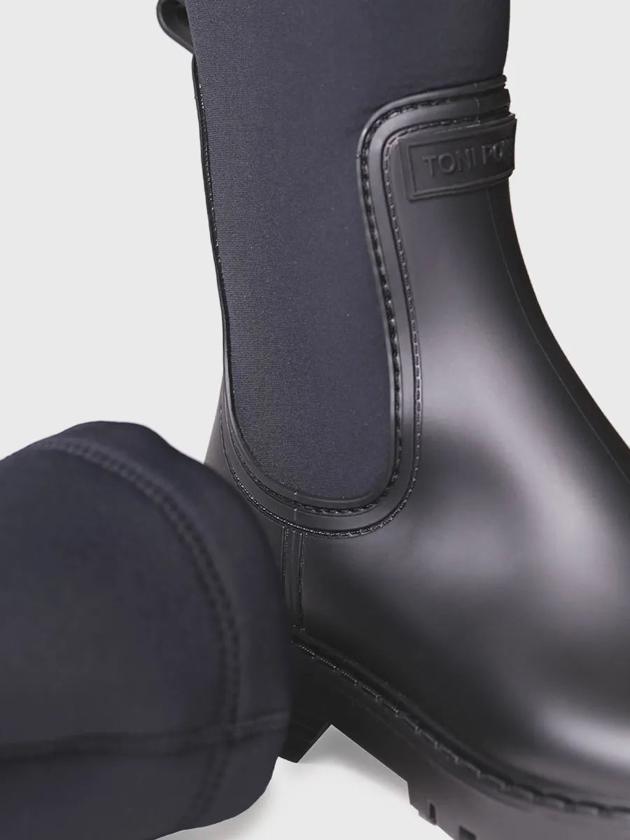 botas mujer - Bota alta de agua para mujer en goma y licra | CARDIFF - Toni Pons