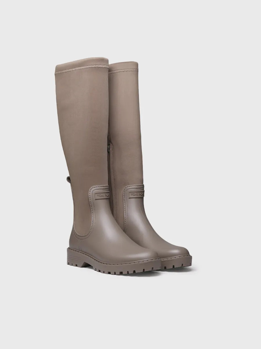 botas mujer - Bota alta de agua para mujer en goma y licra | CARDIFF - Toni Pons
