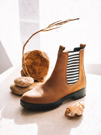 Botines mujer - Botines de mujer en piel con elásticos a rayas | CARLA-NR - Toni Pons