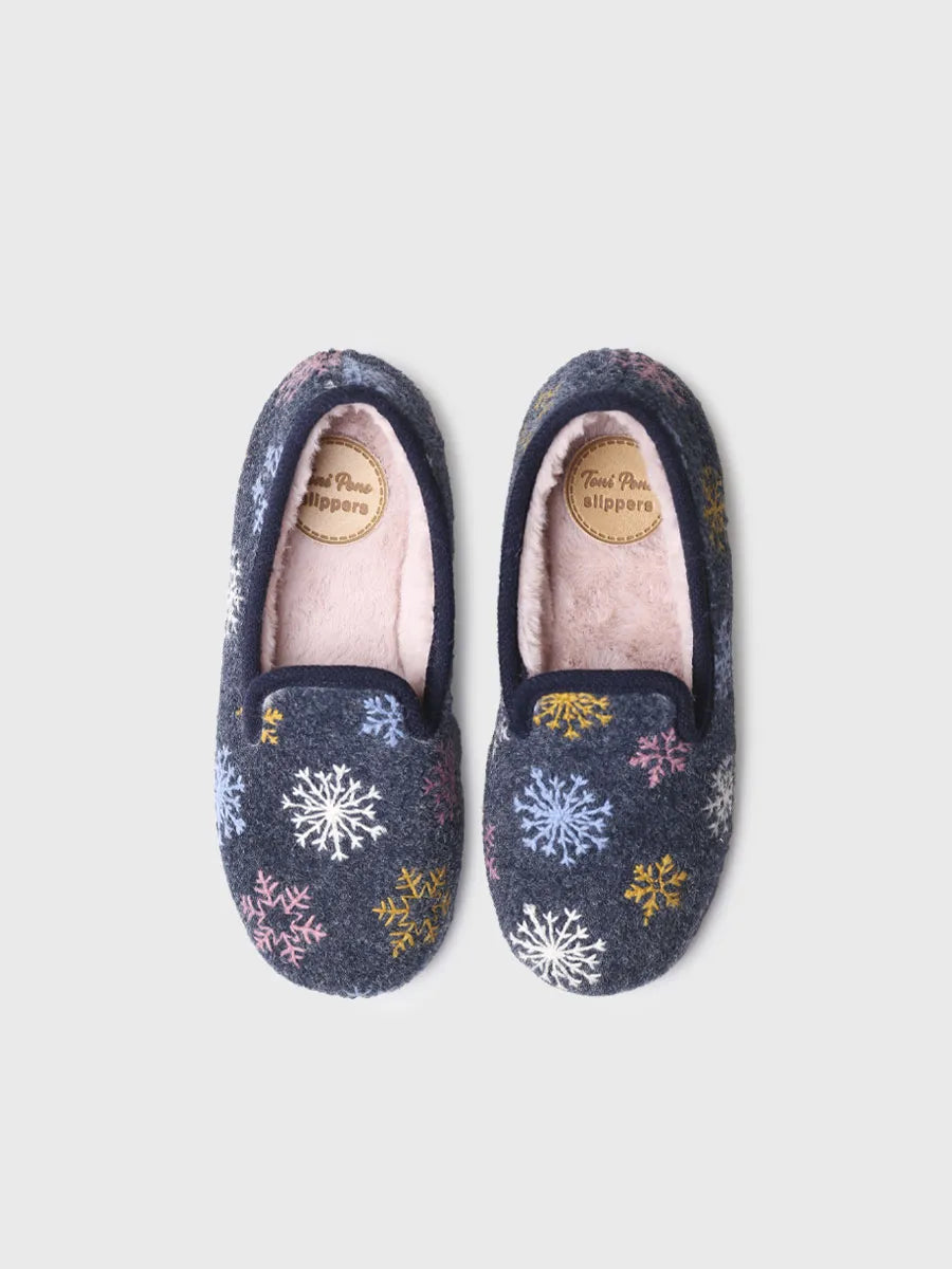 zapatillas de casa mujer - Zapatillas de casa de mujer con detalles bordados | CARME-CP  - Toni Pons