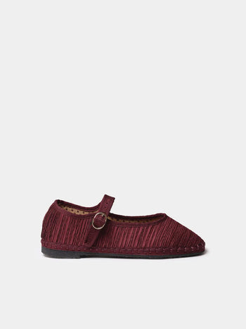 Zapatos mujer - Merceditas para mujer en material plisado con suela plana | CAROLINA - Toni Pons