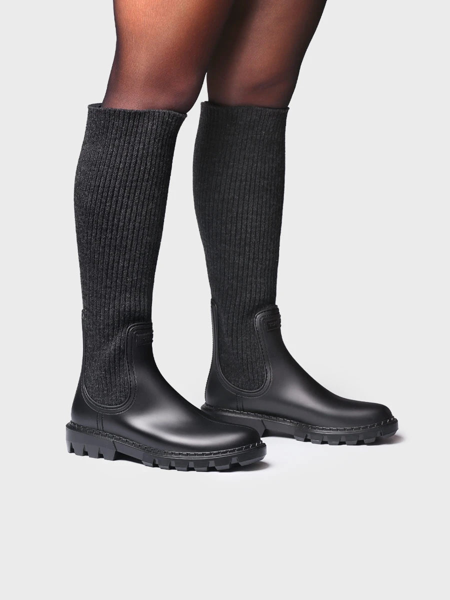 Botines mujer - Bota alta en goma y punto para mujer | CARPI - Toni Pons