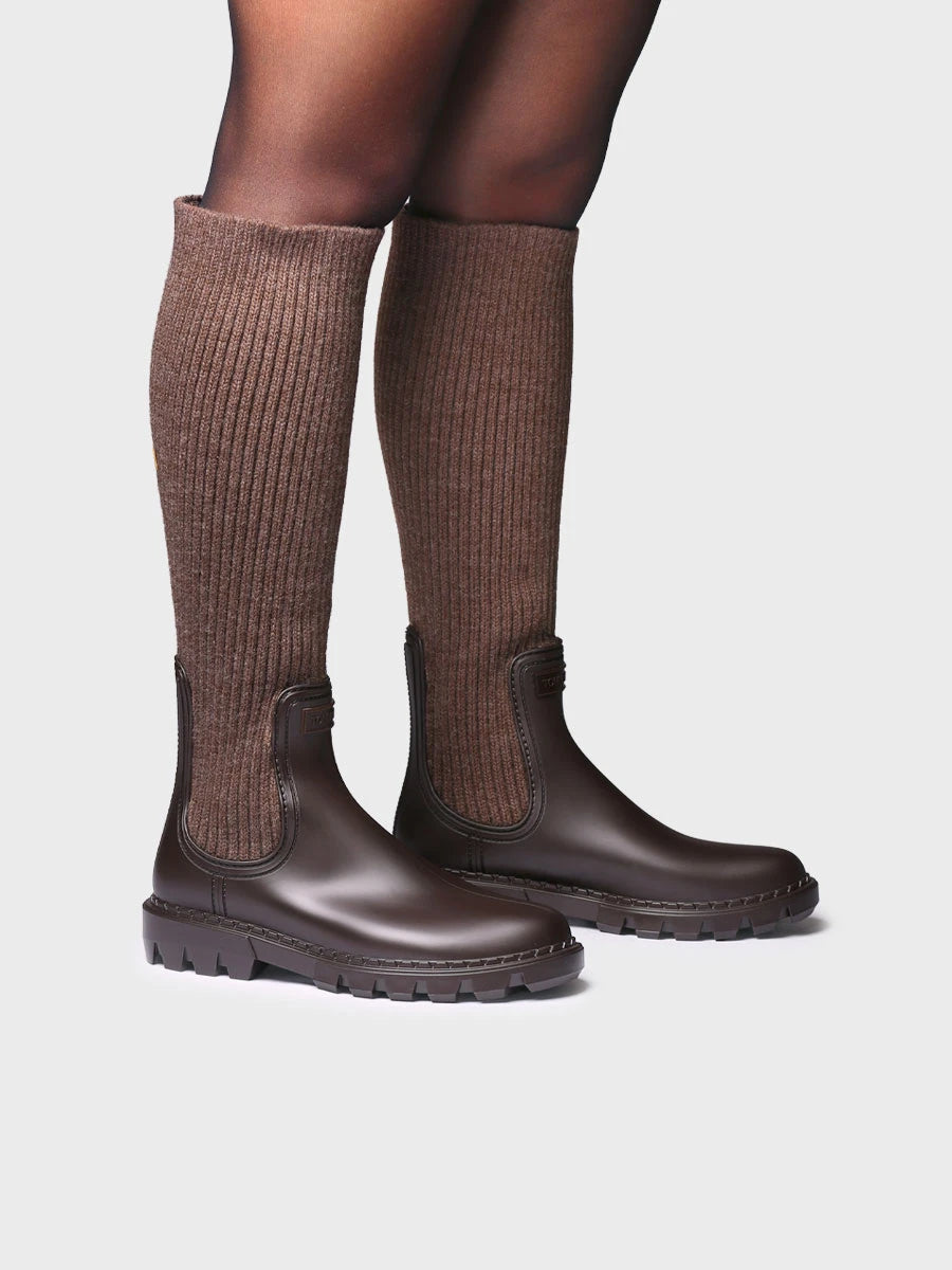 Botines mujer - Bota alta en goma y punto para mujer | CARPI - Toni Pons