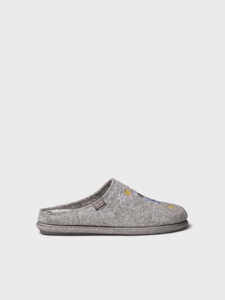 Zapatillas de casa hombre - Slipper en fieltro con bordados Snoopy | CHARLIE - Toni Pons