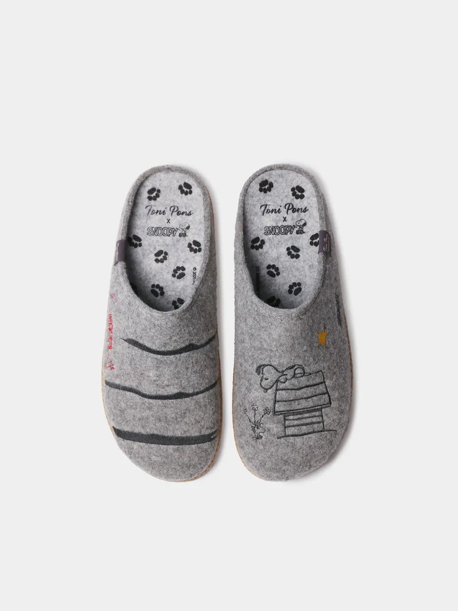 Zapatillas tipo zueco para hombre de Snoopy | CHARLIE