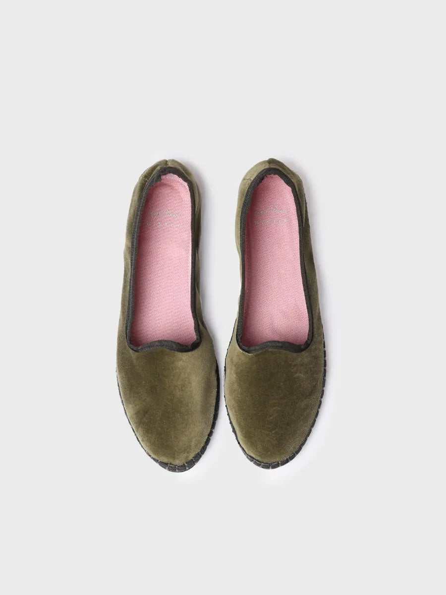 Women's velvet ballerina - CLAUDINA