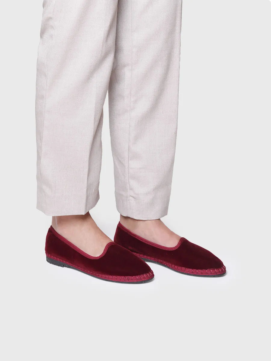 Women's velvet ballerina - CLAUDINA