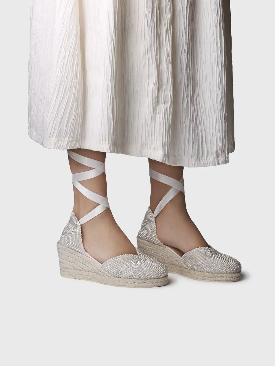 - Alpargatas de novia de mujer con cintas | CORALIE - Toni Pons