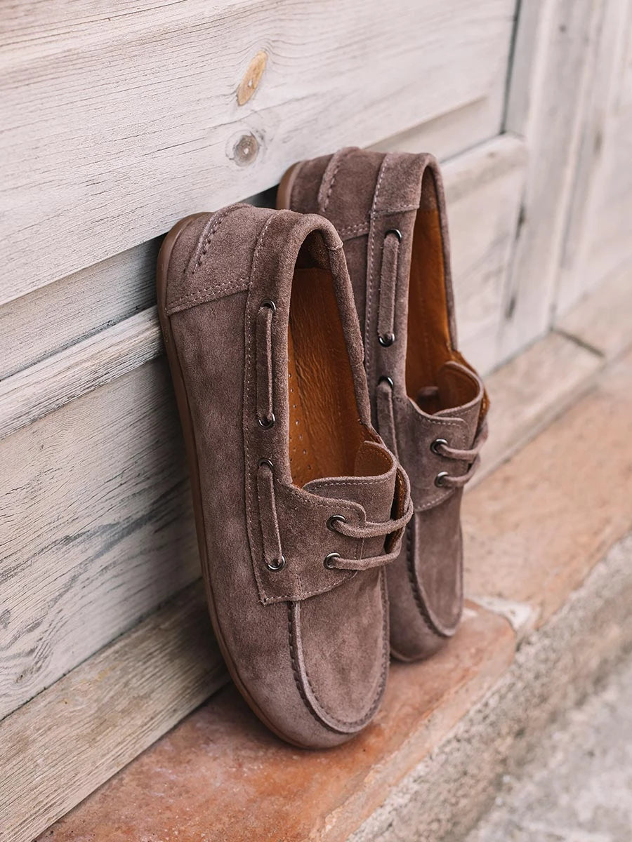 - Náuticos de mujer en serraje con cordones de piel | CRIS-SE - Toni Pons