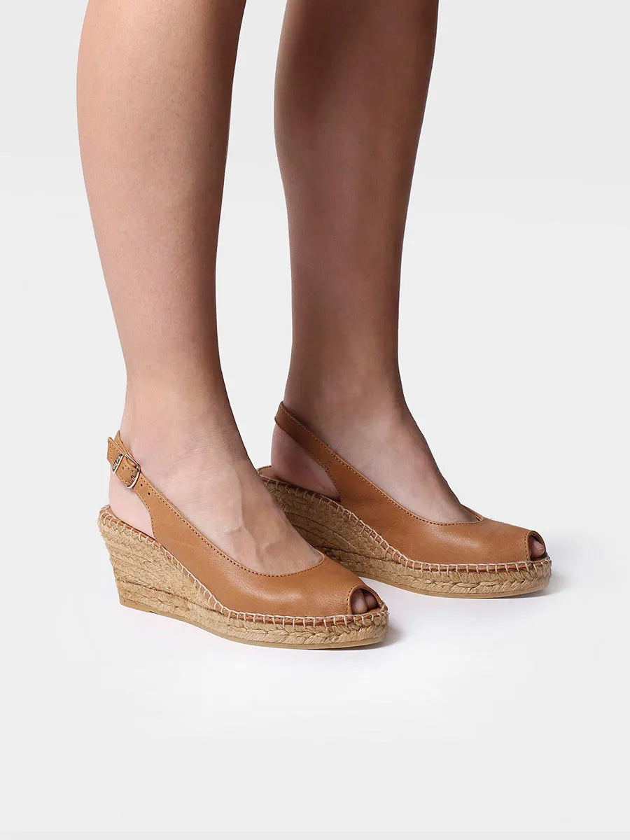 Alpargatas mujer - Alpargata de cuña estilo peep toe - Toni Pons