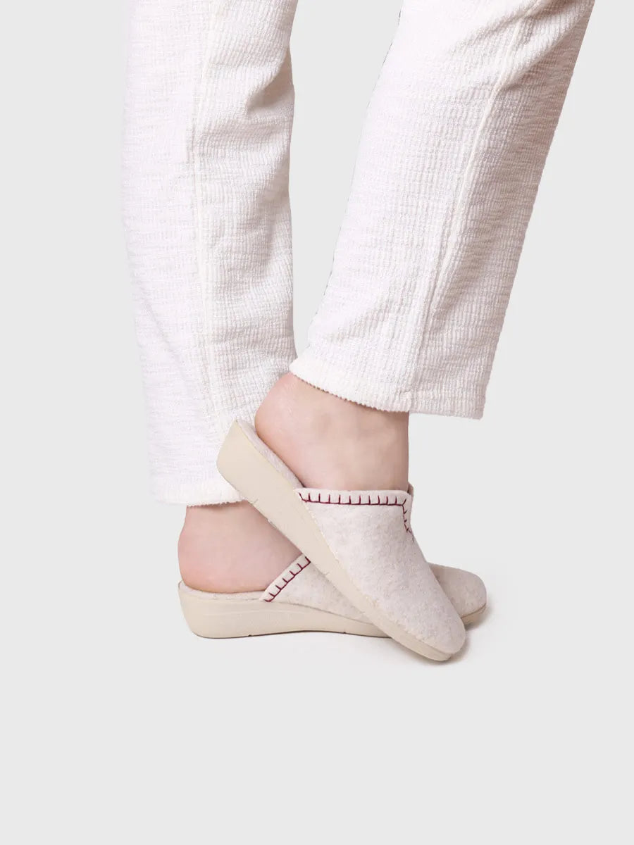 zapatillas de casa mujer - Zapatilla tipo zueco para mujer en fieltro reciclado | CUNIT-FR - Toni Pons
