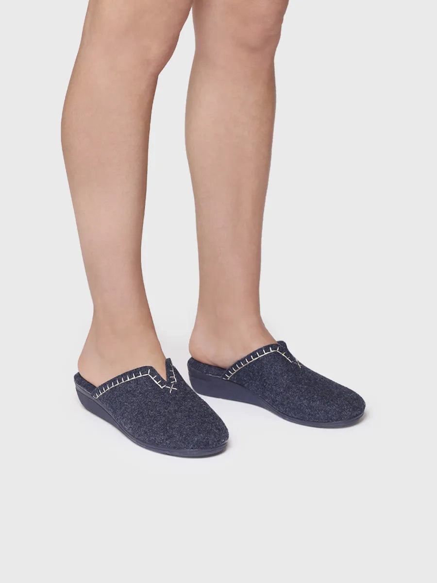 zapatillas de casa mujer - Zapatilla tipo zueco para mujer en fieltro reciclado | CUNIT-FR - Toni Pons