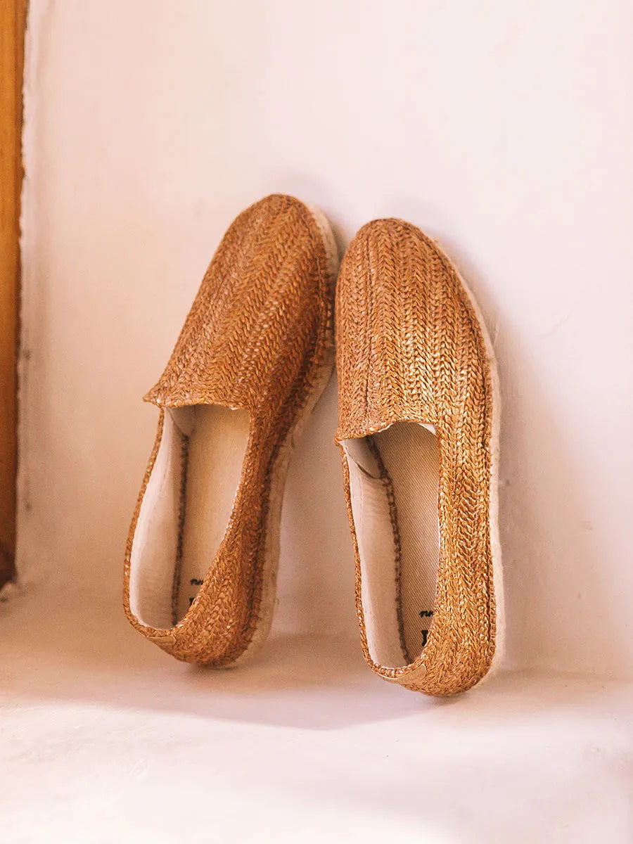 alpargatas hombre - Alpargata cerrada de hombre en rafia con suela de yute | DAMASC  - Toni Pons